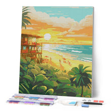 Load image into Gallery viewer, Diamond Painting - Beach Club at Sunset 40x50cm canvas already framed