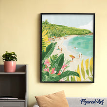 Load image into Gallery viewer, Diamond Painting - Surfing Paradise 40x50cm canvas already framed