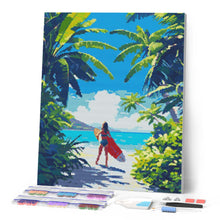 Load image into Gallery viewer, Diamond Painting - Tropical Surfing Paradise 40x50cm canvas already framed