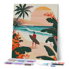 Load image into Gallery viewer, Diamond Painting - Evening Waves 40x50cm canvas already framed