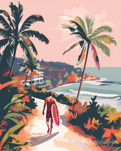 Load image into Gallery viewer, Diamond Painting - Coastal Walk 40x50cm canvas already framed