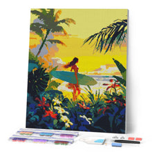 Load image into Gallery viewer, Diamond Painting - Surfer at Sunset