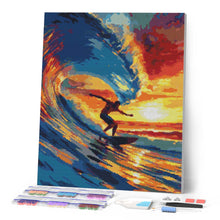 Load image into Gallery viewer, Diamond Painting - Big Wave Surfing 40x50cm canvas already framed