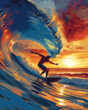 Load image into Gallery viewer, Diamond Painting - Big Wave Surfing 40x50cm canvas already framed
