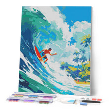 Load image into Gallery viewer, Diamond Painting - Surfing in Hawaii 40x50cm canvas already framed