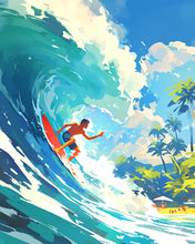 Load image into Gallery viewer, Diamond Painting - Surfing in Hawaii 40x50cm canvas already framed