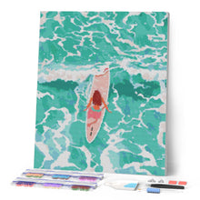 Load image into Gallery viewer, Diamond Painting - Girl Amidst the Waves 40x50cm canvas already framed