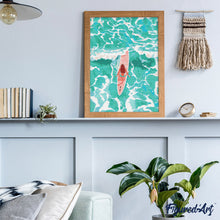 Load image into Gallery viewer, Diamond Painting - Girl Amidst the Waves 40x50cm canvas already framed
