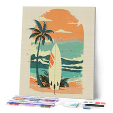 Load image into Gallery viewer, Diamond Painting - Surfboard on the Beach 40x50cm canvas already framed