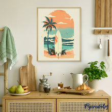 Load image into Gallery viewer, Diamond Painting - Surfboard on the Beach 40x50cm canvas already framed