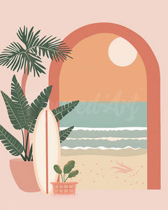 Diamond Painting - Archway to the Sea 40x50cm canvas already framed