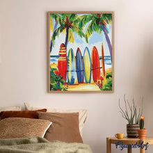 Load image into Gallery viewer, Diamond Painting - Colourful Surfboards 40x50cm canvas already framed