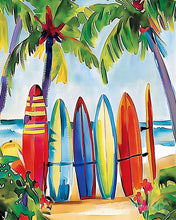 Load image into Gallery viewer, Diamond Painting - Colourful Surfboards