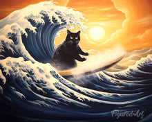 Load image into Gallery viewer, Diamond Painting - The Great Wave of the Black Cat 40x50cm canvas already framed