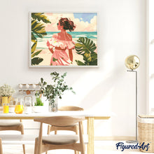 Load image into Gallery viewer, Diamond Painting - Lovely Girl by the Sea 40x50cm canvas already framed