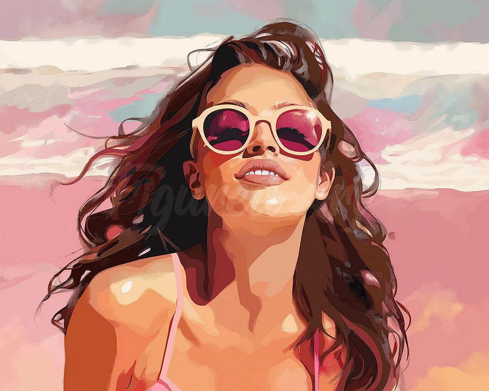 Diamond Painting - Beachside Joy 40x50cm canvas already framed