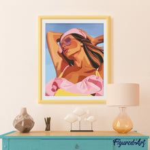 Load image into Gallery viewer, Diamond Painting - Sun-Kissed Girl 40x50cm canvas already framed