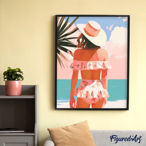 Diamond Painting - Summer Beauty 40x50cm canvas already framed