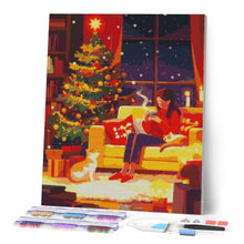 Load image into Gallery viewer, Diamond Painting - Festive Evening Retreat canvas already framed