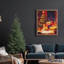 Load image into Gallery viewer, Diamond Painting - Festive Evening Retreat canvas already framed
