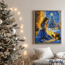 Load image into Gallery viewer, Diamond Painting - Christmas Eve Prayer canvas already framed