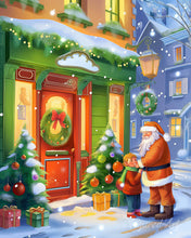 Load image into Gallery viewer, Diamond Painting - Santa's Greeting canvas already framed