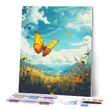 Load image into Gallery viewer, Diamond Painting - Copper Butterfly Under a Blue Sky