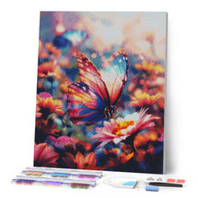Load image into Gallery viewer, Diamond Painting - Foraging Butterfly canvas already framed