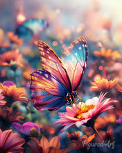 Load image into Gallery viewer, Diamond Painting - Foraging Butterfly canvas already framed