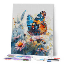 Load image into Gallery viewer, Diamond Painting - Butterfly and Flowers canvas already framed