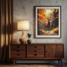 Load image into Gallery viewer, Diamond Painting - Majestic Stag in Autumn canvas already framed