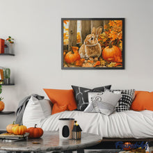 Load image into Gallery viewer, Diamond Painting - Bunny and Pumpkins canvas already framed