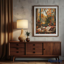 Load image into Gallery viewer, Diamond Painting - Cosy Autumn Reading canvas already framed