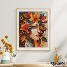 Load image into Gallery viewer, Diamond Painting - Picasso-inspired Autumn Leaf Mask