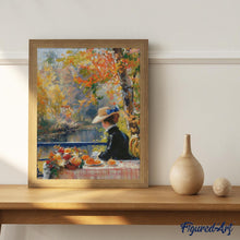 Load image into Gallery viewer, Diamond Painting - Renoir-inspired Autumn Lady canvas already framed