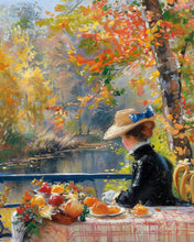 Load image into Gallery viewer, Diamond Painting - Renoir-inspired Autumn Lady canvas already framed