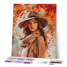 Load image into Gallery viewer, Diamond Painting - Lady of Autumn Winds canvas already framed