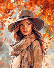 Load image into Gallery viewer, Diamond Painting - Lady of Autumn Winds canvas already framed