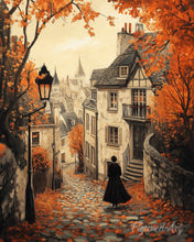 Load image into Gallery viewer, Diamond Painting - Old Town Autumn Walk