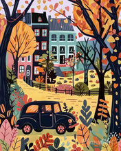 Load image into Gallery viewer, Diamond Painting - Autumn Classic Car Scene