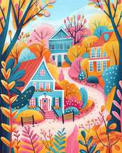 Load image into Gallery viewer, Diamond Painting - Colourful Autumn Houses