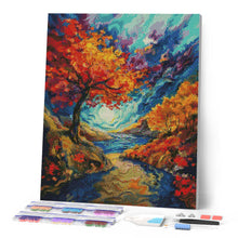 Load image into Gallery viewer, Diamond Painting - Van Gogh-inspired Surreal Autumn canvas already framed