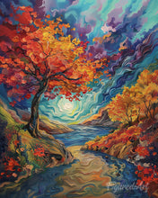 Load image into Gallery viewer, Diamond Painting - Van Gogh-inspired Surreal Autumn canvas already framed