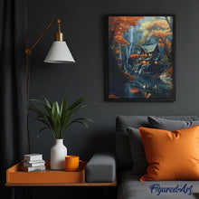 Load image into Gallery viewer, Diamond Painting - Autumn Cabin by Waterfall
