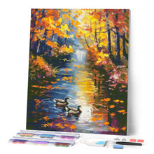Load image into Gallery viewer, Diamond Painting - Golden Pond in Autumn