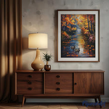 Load image into Gallery viewer, Diamond Painting - Golden Pond in Autumn