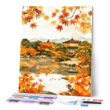 Load image into Gallery viewer, Diamond Painting - Japanese Temple by Autumn Lake