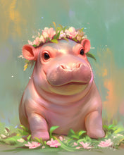 Load image into Gallery viewer, Diamond Painting - Baby Girl Hippo
