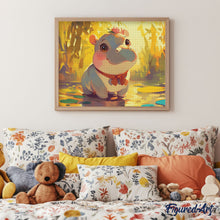 Load image into Gallery viewer, Diamond Painting - Happy Baby Hippo
