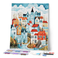 Load image into Gallery viewer, Diamond Painting - Blue Enchanted Village